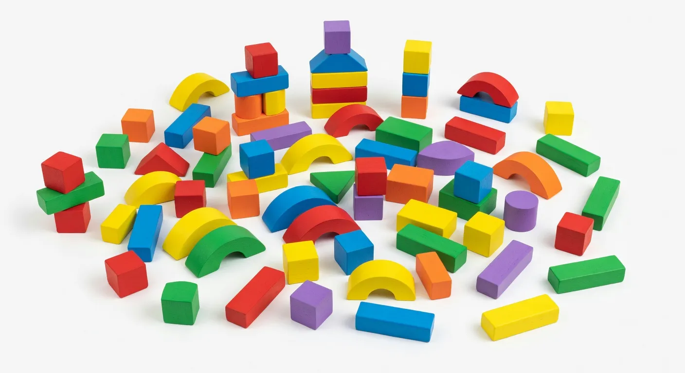 Mainan Edukasi Balok Kayu 100 Pcs - Wooden Building Blocks