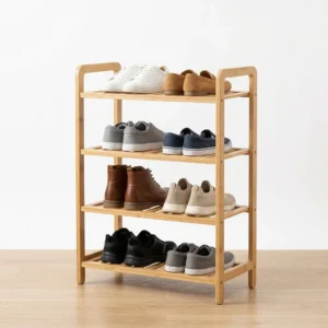 Rak Sepatu Bambu Minimalis