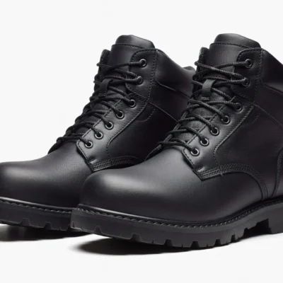 Sepatu Safety Kulit Asli Steel Toe - Boots Kerja Anti Slip